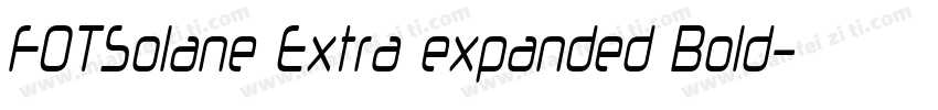 FOTSolane Extra expanded Bold字体转换
